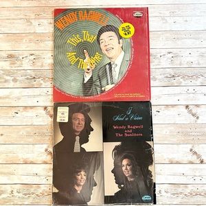 (2) Vintage Wendy Bagwell And The Sunliters Vinyl LP Record Canaan Records 1972
